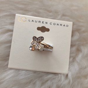 LC Lauren Conrad Butterfly Bypass Gold Tone Ring